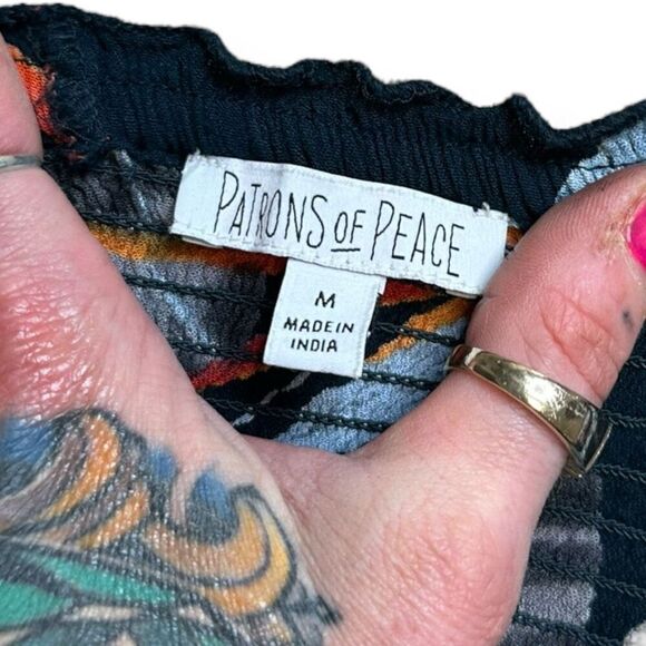 Patrons Of Peace Women's Multicolor Floral Off Shoulder Jumpsuit Size Medium - Picture 3 of 5